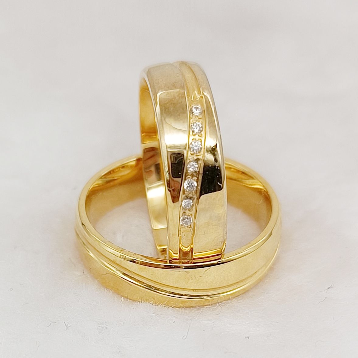 Titanium Steel Ring - Western Shiny Lover's pary obrączki dla