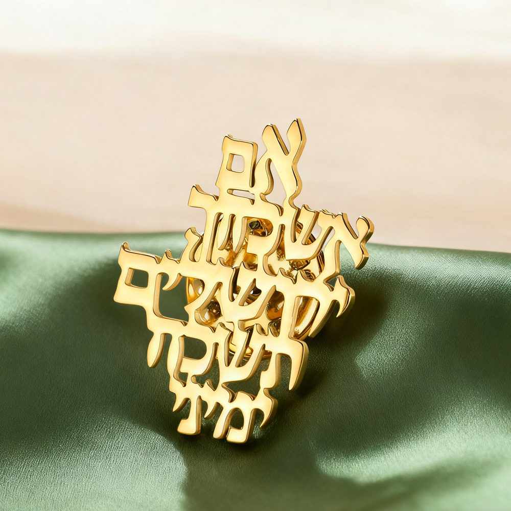 Jewelry & Watches Spółka Z Ograniczoną Odpowiedzialnością Sp Z Oo - Przypinki Dawapara Pamiętaj o Jerozolimie, hebrajskie