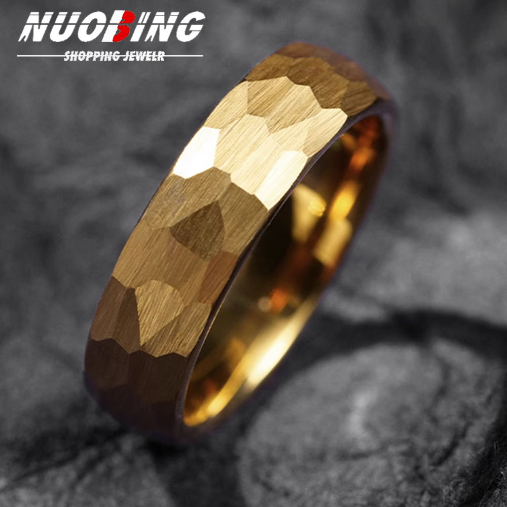 Titanium Steel Ring - Młotkowane wieloaspektowe pierścionki tytanowe dla mężczyzn