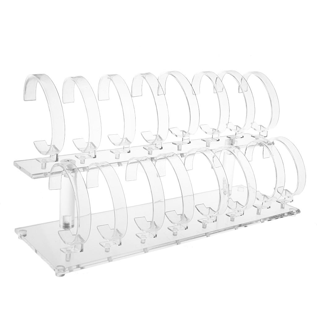 Watches Jewelry Holder - Akrylowy stojak na biżuterię, dwupoziomowy, z