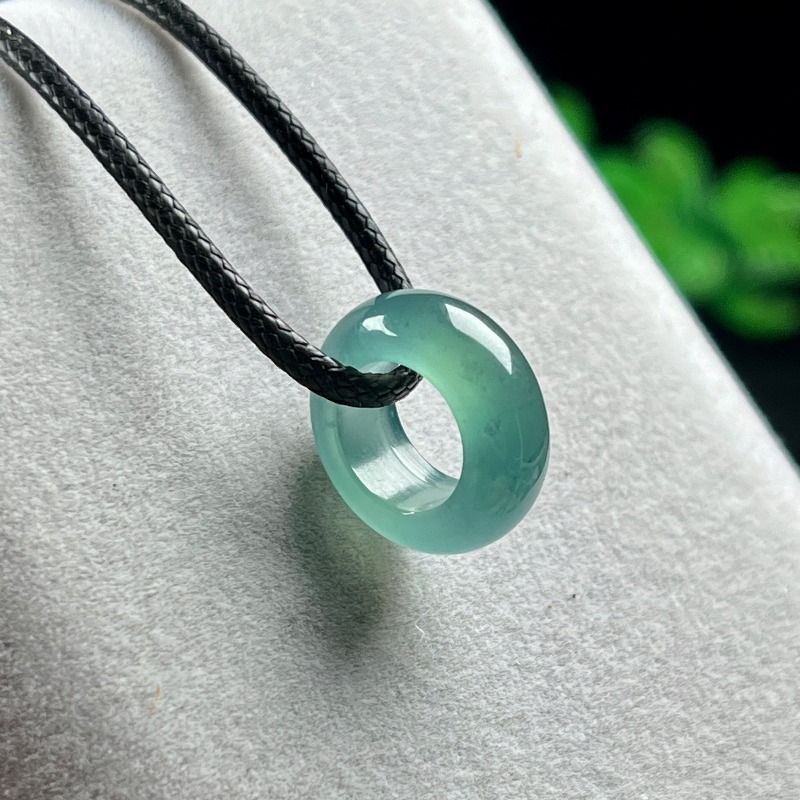 Jewelry & Watches Spółka Z Ograniczoną Odpowiedzialnością Sp Z Oo - Naturalny Szmaragdowy Niebieski Pierścień z Koralikiem