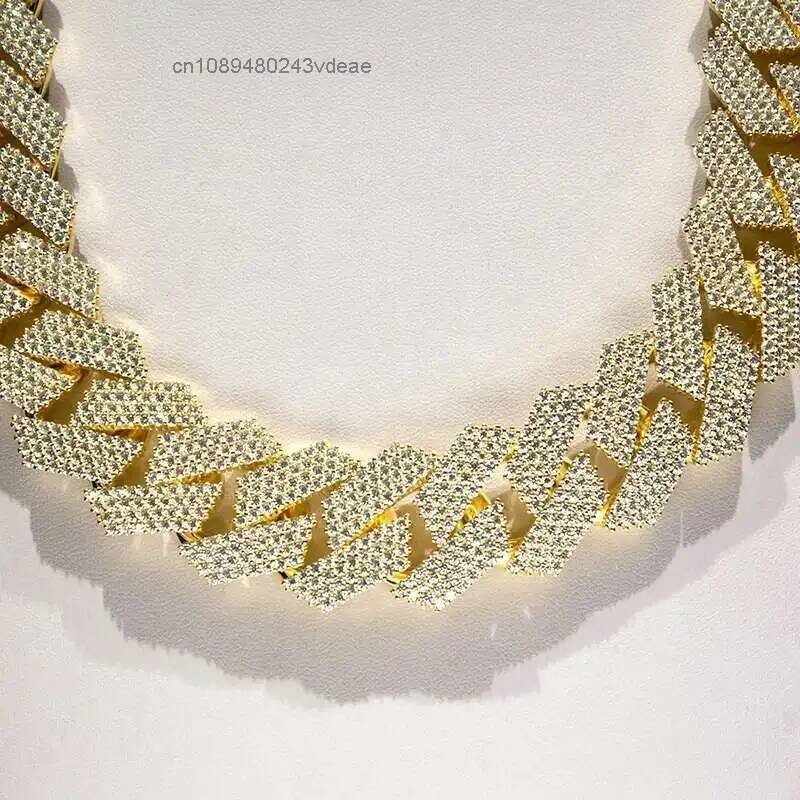 Hip Hop Chain Necklace - Niestandardowa biżuteria hip-hopowa, srebro S925, 24