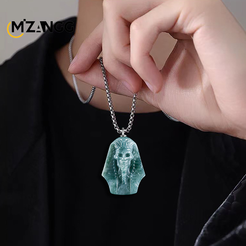 Naturalny jadeit z niebieską w – Hip Hop Chain Necklace recenzja i cena