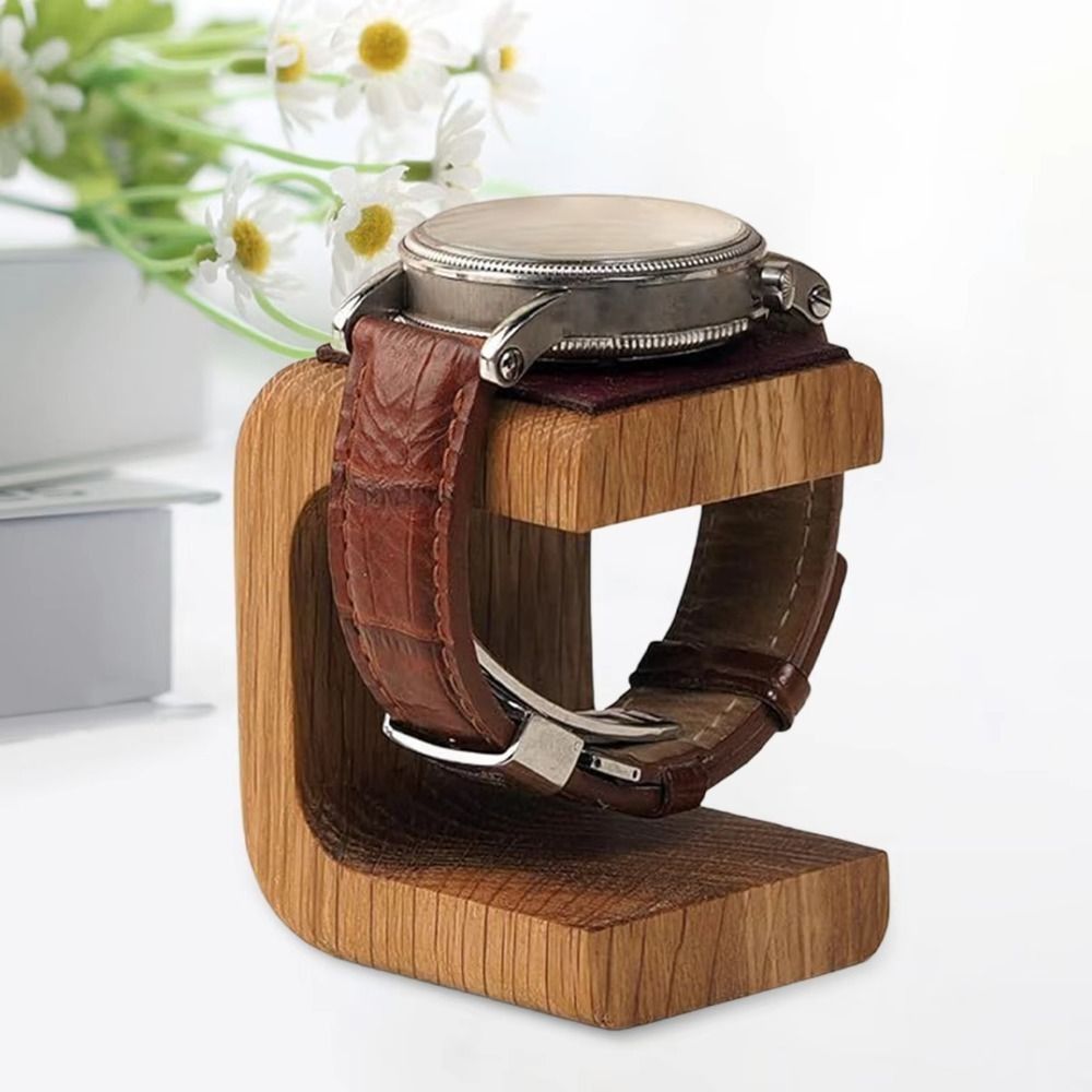 Drewniany stojak na zegarki, o – Watches Jewelry Holder recenzja i cena