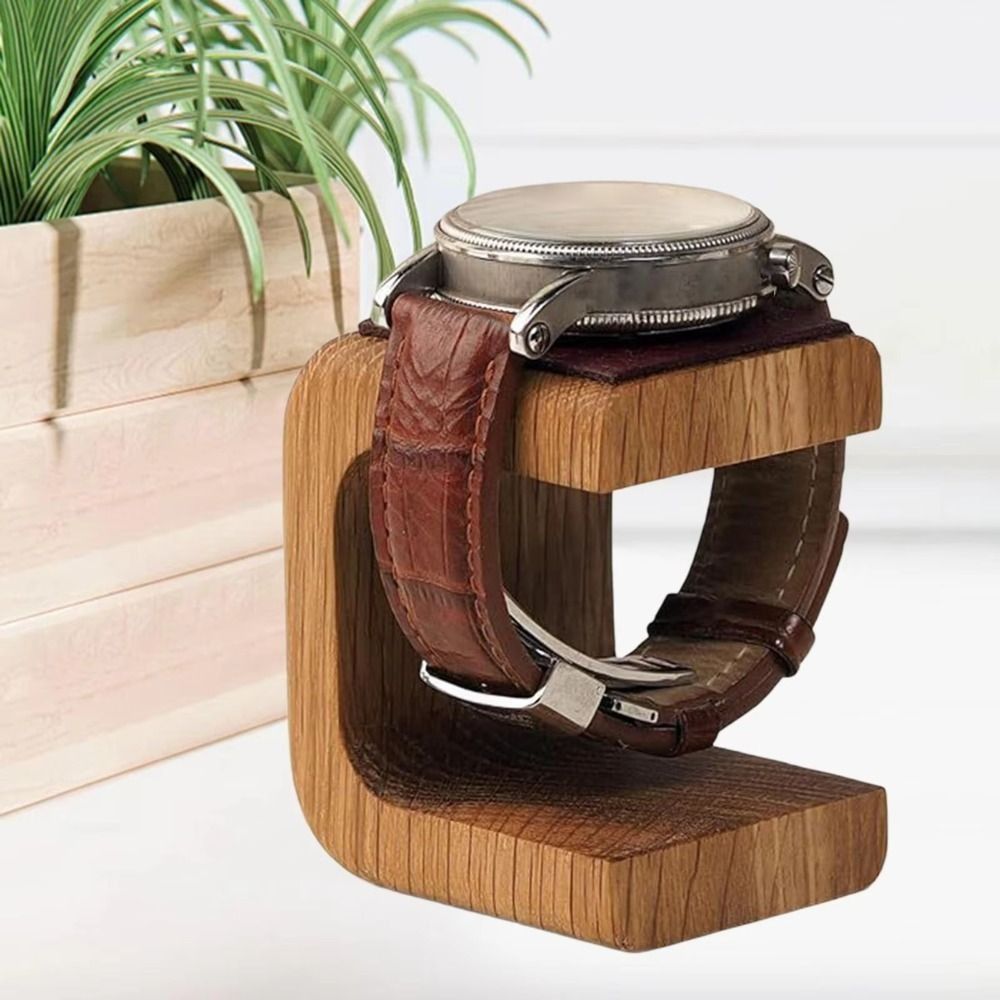 Drewniany stojak na zegarki, o – Watches Jewelry Holder recenzja i cena