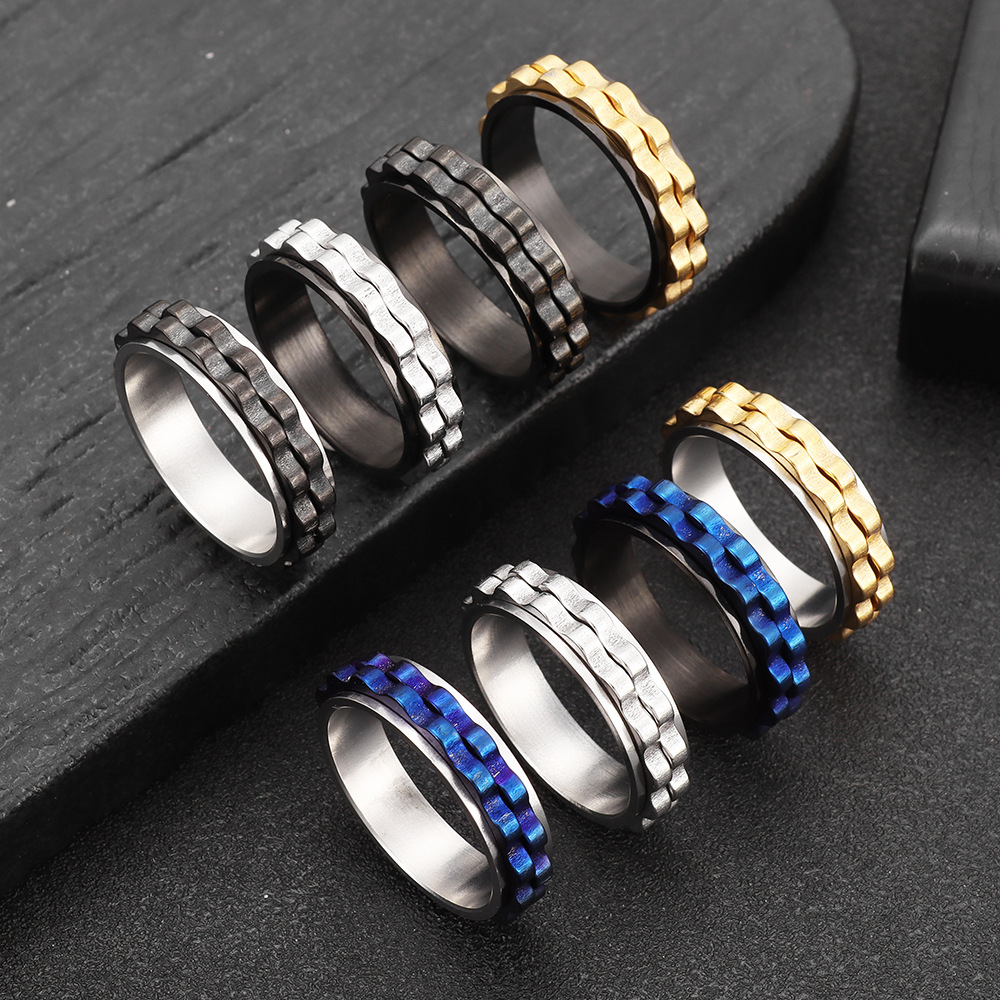 Męski pierścień spinner z tyta – Titanium Steel Ring recenzja i cena
