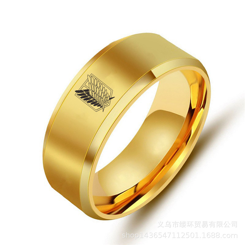 5 kolorów atak na tytana czarn – Titanium Steel Ring recenzja i cena