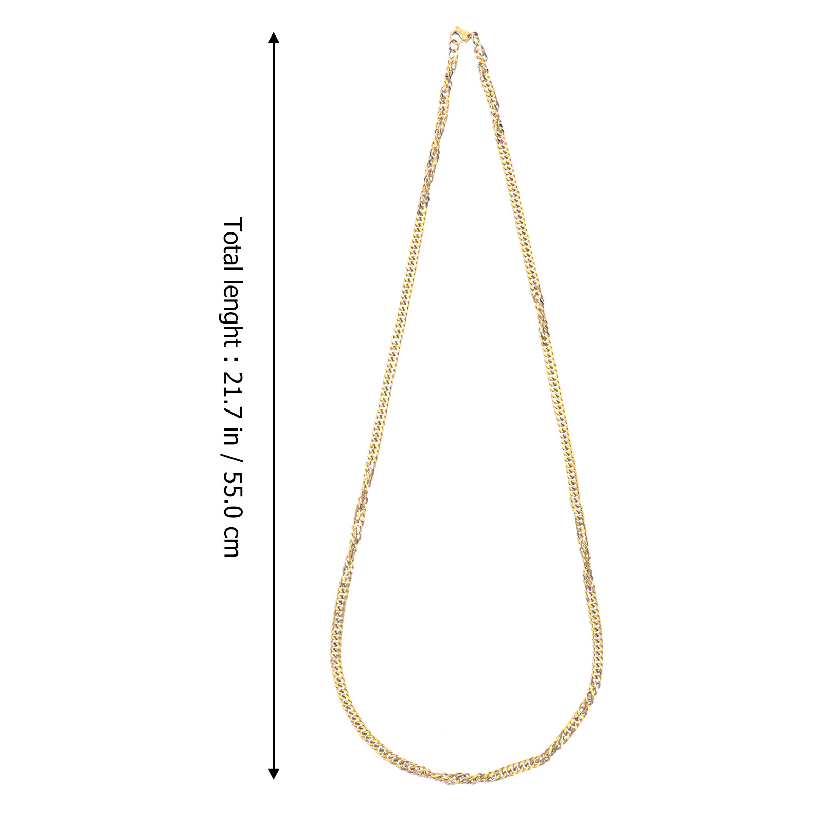 1 szt. Złoty Tytanowy Stalowy  – Hip Hop Chain Necklace recenzja i cena