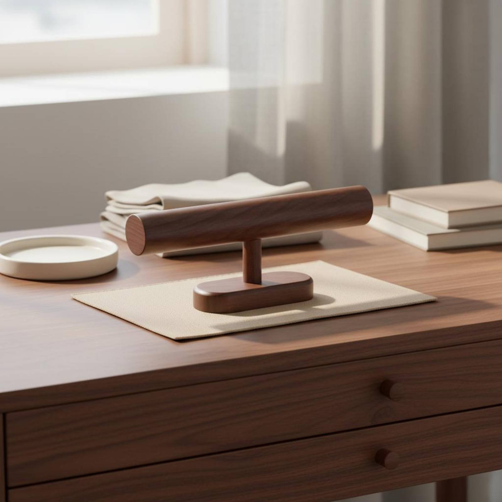 Drewniany stojak na zegarki, w – Watches Jewelry Holder recenzja i cena