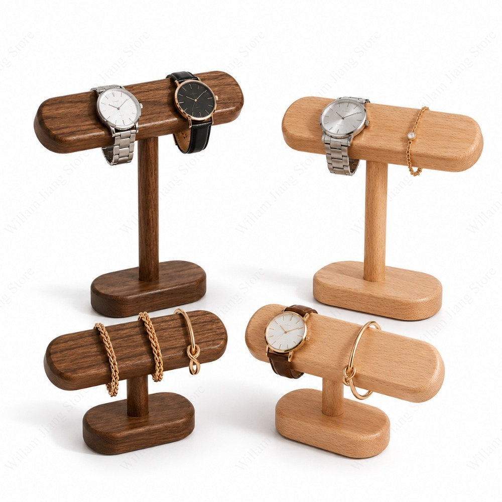 1 szt. Drewniany stojak na zeg – Watches Jewelry Holder recenzja i cena