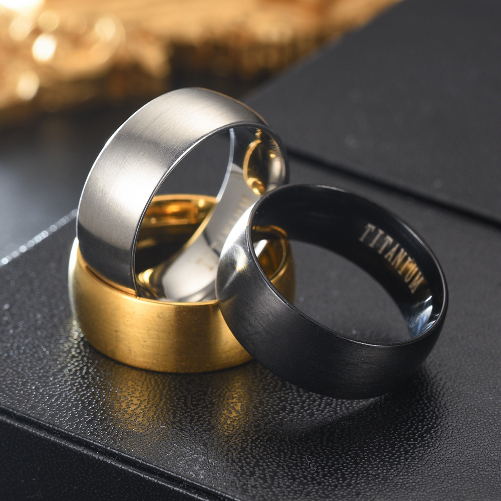 Klasyczny 8mm czarny matowy pi – Titanium Steel Ring recenzja i cena