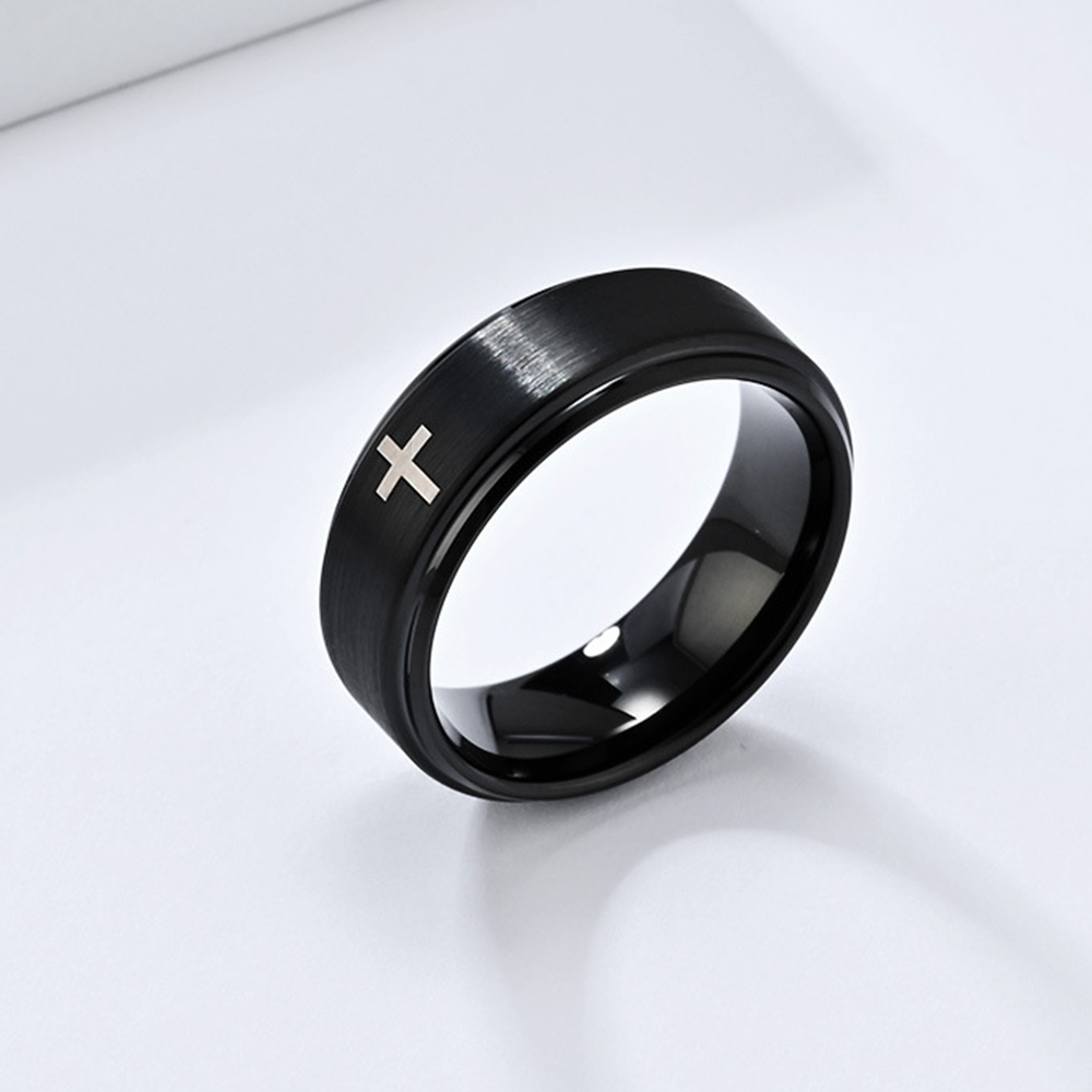 Retro Pierścień Chrześcijański – Titanium Steel Ring recenzja i cena