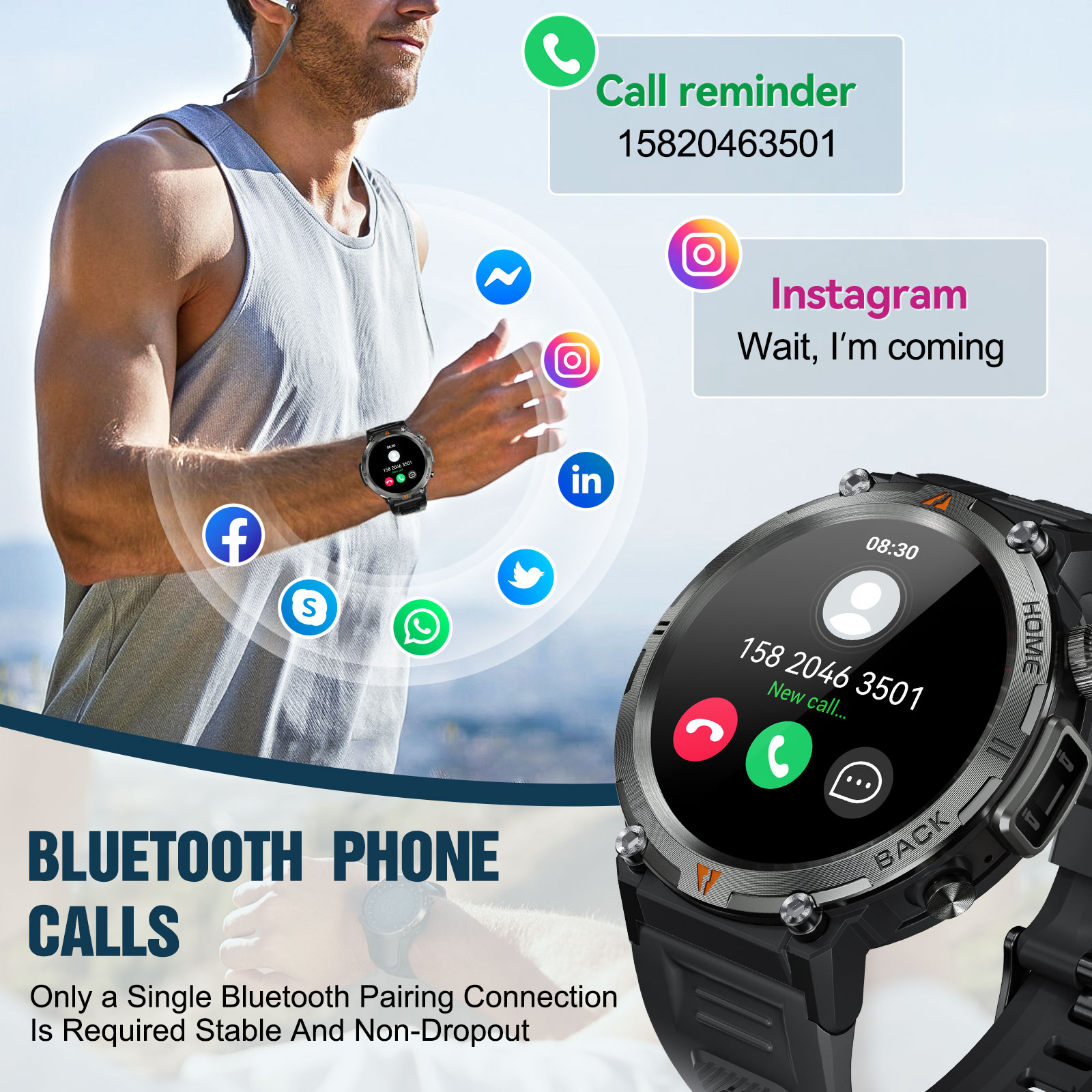 EIGIIS KE3 Bluetooth Call Smar – Italian Jewelry Watches recenzja i cena